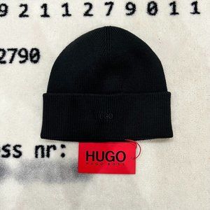 Hugo Boss Logo Black Knit Beanies Hat